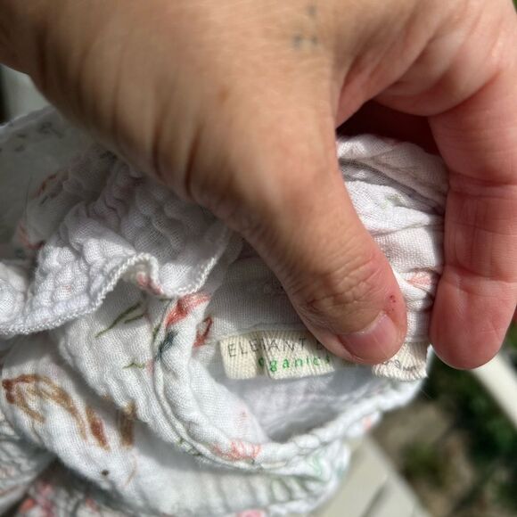 Elegant Baby MEADOW ORGANIC MUSLIN DRESS size 0 to 3 months . Boho confy soft - Picture 5 of 5